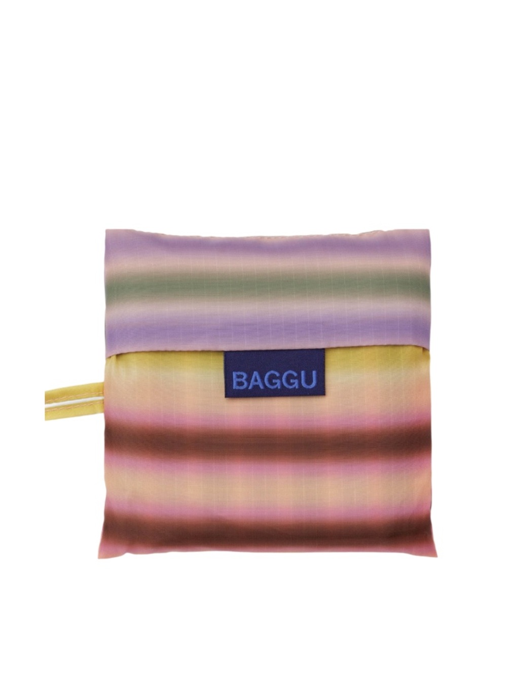 BAGGU Standard Nylon Tote Bag In Gradient Stripes Multi